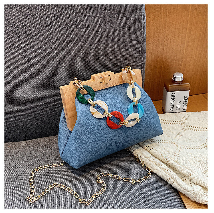 Wooden Clip Bag for Autumn and Winter Season
