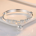 Korean Style Silver Bead Bracelet with Bell Charm