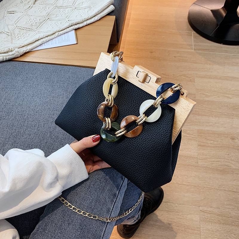 Wooden Clip Bag for Autumn and Winter Season