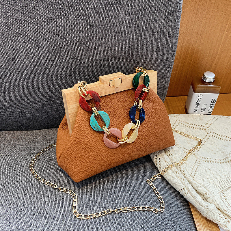 Wooden Clip Bag for Autumn and Winter Season