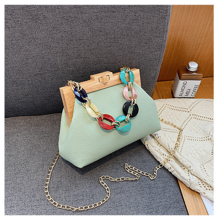 Wooden Clip Bag for Autumn and Winter Season